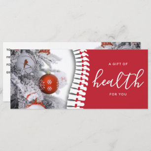 Carte Chiropratique Red Spine Holiday Certificat cadeau