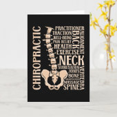 Carte Chiropratique Spine Therapist Chiropractor Chiro (Fleur jaune)