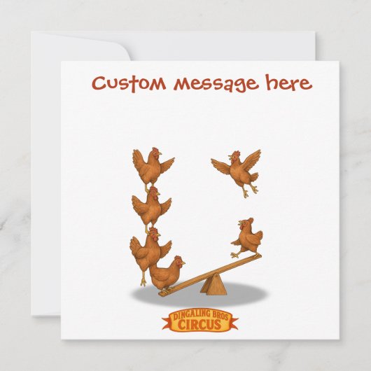 Carte Chirpy Chickens acrobat squad (Devant)
