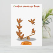 Carte Chirpy Chickens acrobat squad (Debout devant)