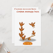 Carte Chirpy Chickens acrobat squad (Devant/Arrière en situation)