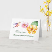 Carte Chirurgie Achilles Tendon Penser à vous Fleurs (Fleur jaune)