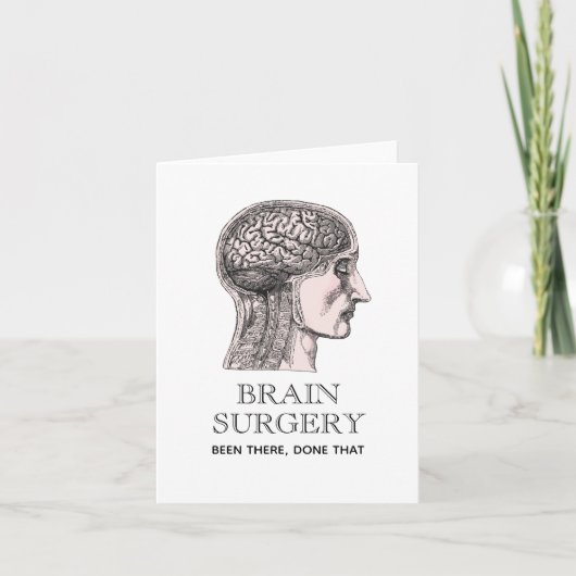 Carte Chirurgie cérébrale patient obtenir bien (Devant)