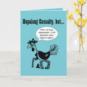 Carte Chirurgie de remplacement du genou - Citation amus (Fleur jaune)