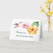 Carte Chirurgie de tube oreille Penser à vos fleurs (Fleur jaune)