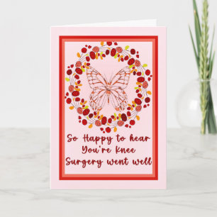 Carte Chirurgie du genou bien avec papillon et couronne