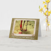 Carte Chirurgie genou bien bientôt Flamant rose rose (Fleur jaune)