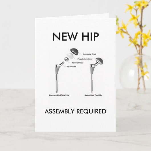Carte Chirurgie Hip Amusante - Assemblage requis (Fleur jaune)