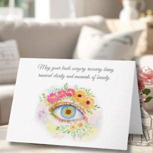 Carte Chirurgie Lasik de rétablissement floral avec des 