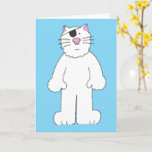 Carte Chirurgie Oeil Se Bien Bientôt Cartoon Chat (Fleur jaune)