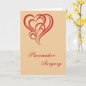 Carte Chirurgie Pacemaker avec le Coeur de Red Des (Fleur jaune)