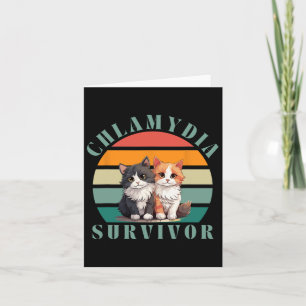 Carte Chlamydia Survivante Rétro Sarcastique Ironique Y2