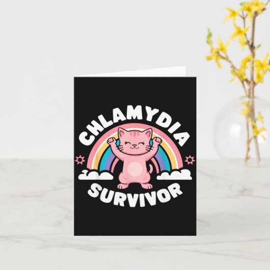 Carte Chlamydia Survivor  (Fleur jaune)