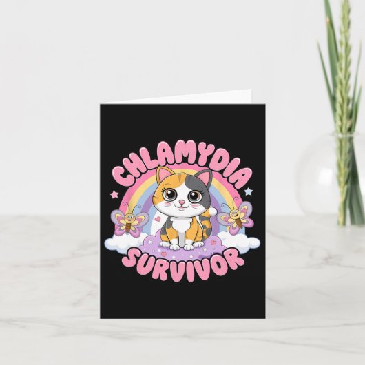 Carte Chlamydia Survivor Chat Mème De Chat Chemises Drôl (Devant)