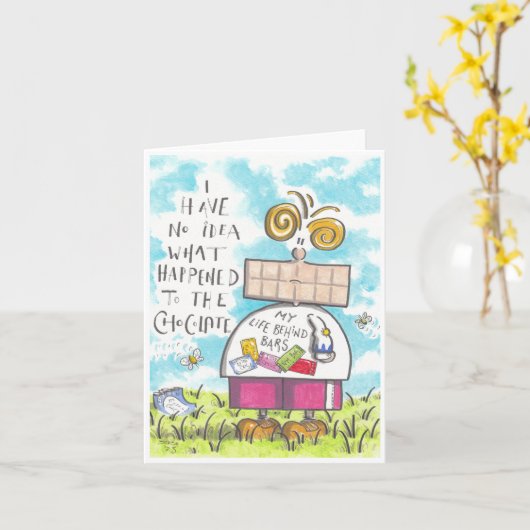 Carte Chocolat (Fleur jaune)