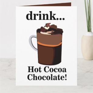 Carte Chocolat au cacao chaud Anniversaire
