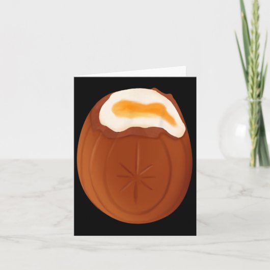 Carte Chocolat aux oeufs de crème Pâques Quirky bizarre  (Devant)
