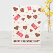 Carte Chocolat & Biscuits Bonne Saint-Valentin (Fleur jaune)