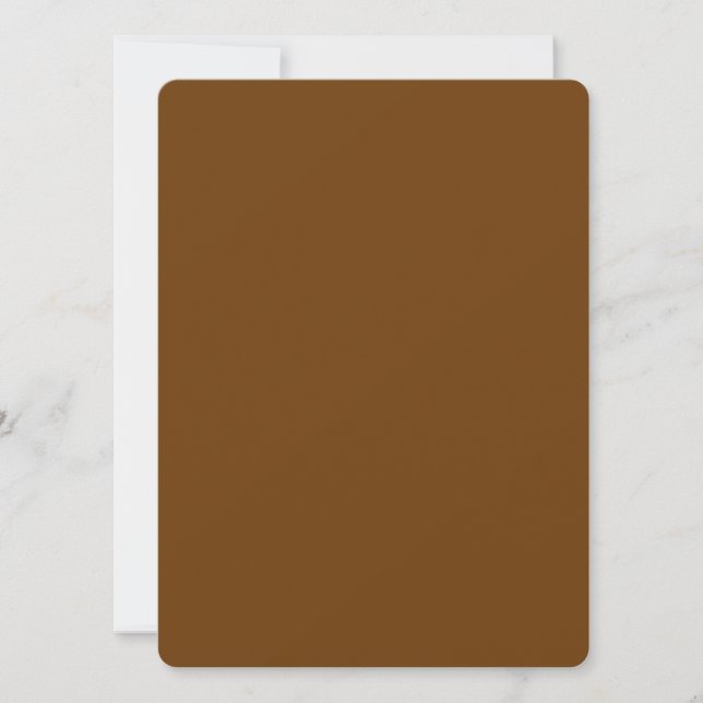 Carte Chocolat Brown Décor Accent couleur à Customiser (Devant)