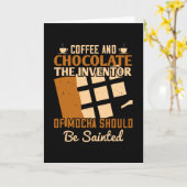 Carte Chocolat - Café Et Chocolat (Fleur jaune)