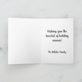 Carte Chocolat Chaud à la Menthe Poivrée Noël enneigé (Intérieur)