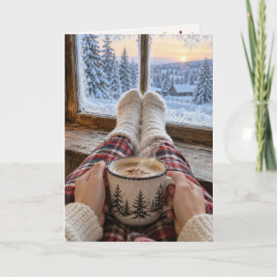 Carte Chocolat chaud de Noël
