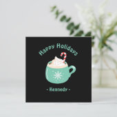 Carte Chocolat chaud de Noël (Debout devant)