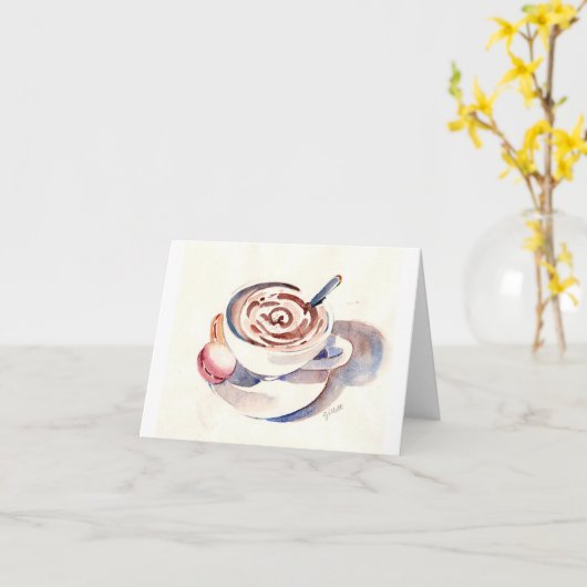 Carte Chocolat chaud de Paris (Fleur jaune)