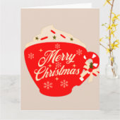 Carte Chocolat Chaud Noël Tan Flocon de Neige (Fleur jaune)