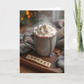 Carte Chocolat chaud pour un anniversaire de janvier (Devant)