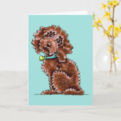 Carte Chocolat Cockapo Coeur Coller (Fleur jaune)