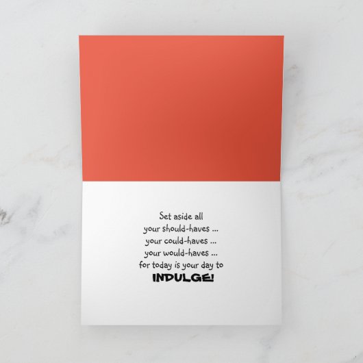 Carte Chocolat Cupcake d'anniversaire (Intérieur)