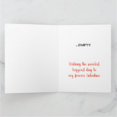 Carte Chocolat drôle de la Saint Valentin (Intérieur)