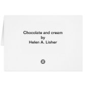 Carte chocolat et crème (Dos Horizontal)