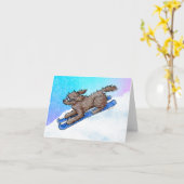 Carte Chocolat Goldendoodle DoodleMoji  (Fleur jaune)