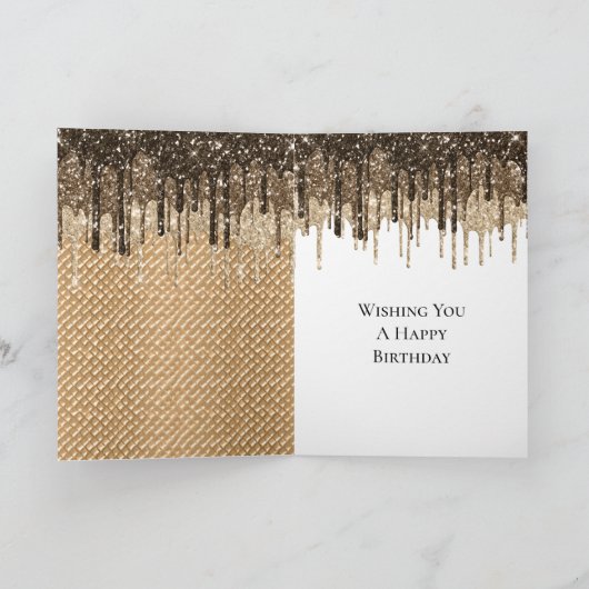 Carte Chocolat Ice Crème Cone Parties scintillant Driver (Intérieur)