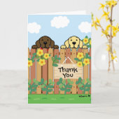 Carte Chocolat jaune du Labrador Merci du Labrador (Fleur jaune)