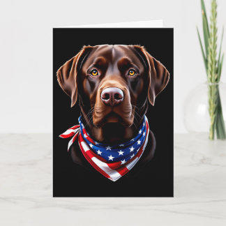 Carte Chocolat Lab Drapeau Américain 4 Juillet Chocolat