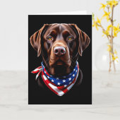 Carte Chocolat Lab Drapeau Américain 4 Juillet Chocolat (Fleur jaune)