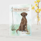 Carte Chocolat Lab Se sentir mieux après la chirurgie à (Fleur jaune)