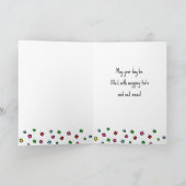 Carte Chocolat Labrador Confetti fête d'anniversaire (Intérieur)