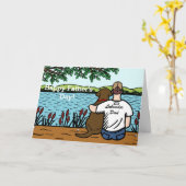 Carte Chocolat Labrador et papa (Fleur jaune)