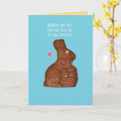 Carte Chocolat Lapin De Pâques - Lick Me, Mange-Moi, Aim (Fleur jaune)