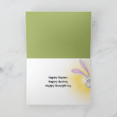 Carte Chocolat Lapins De Pâques Avec Daffodiques (Intérieur)