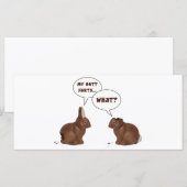 Carte Chocolat lapins lapins de Pâques, mais mal (Devant / Derrière)