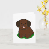 Carte Chocolat LR lab kawaii dessin animé (Fleur jaune)