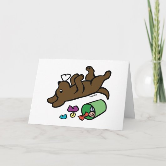 Carte Chocolat Mischievous Labrador Oeil latéral (Devant)