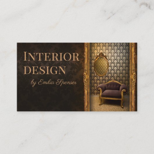 Carte Chocolat Style Classique Designer Intérieur (Devant)