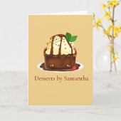 Carte Chocolate Brownie With Vanilla Ice Cream (Fleur jaune)