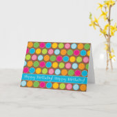 Carte Chocolate Dots Birthday Card (Fleur jaune)